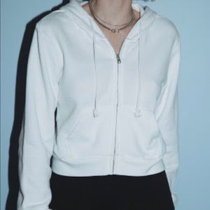 Brandy Melville- white crystal hoodie